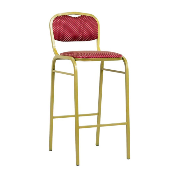 Bar stool Hit 20 mm, gold, red crown - photo 1