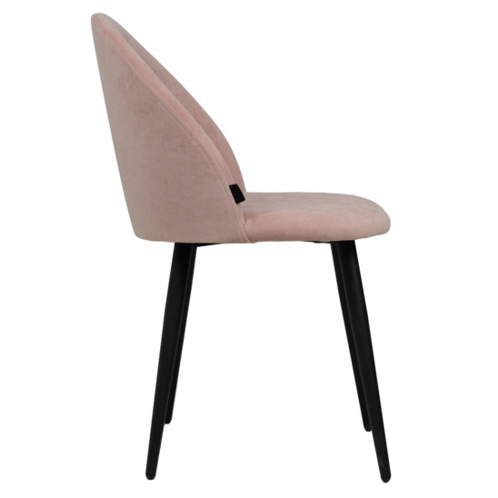 Solar chair, black legs, pink velour - photo 2