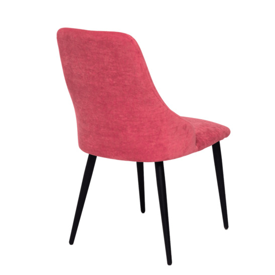 Aer chair, red velour, metal legs - photo 3