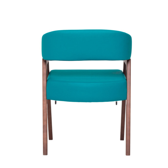 Ricco chair, Galaxy Dark Green leatherette, beech legs - photo 4