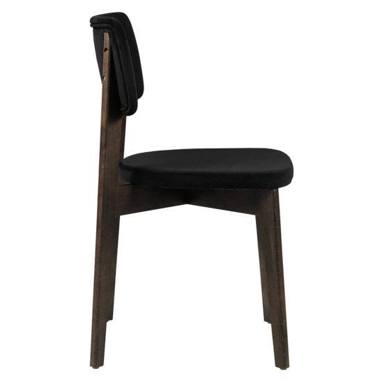 Topas chair, velour Velutto-34 black, stain wenge - photo 3