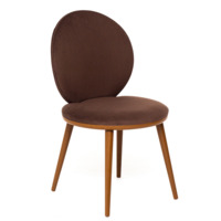 Product photo Ronda chair, brown velour, beech legs from the manufacturer ChiedoCover, product picture, real product photo