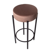 Product photo Bar stool Ciple MR7, velour bella 05, frame black moire from the ChiedoCover company.