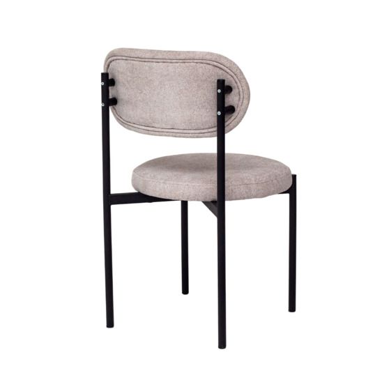 Gawaii chair, boucle Stella crystal, legs metal black moire - photo 5