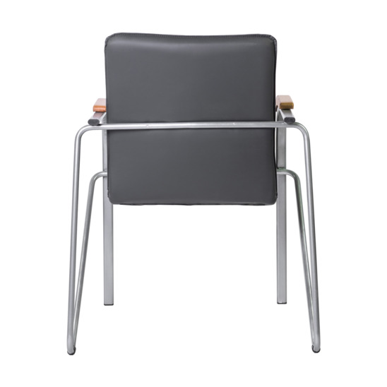 Samba chair, grey/white, frame - silver - photo 6