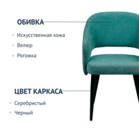Product photo Fly chair, blue matting, metal legs from the ChiedoCover company.