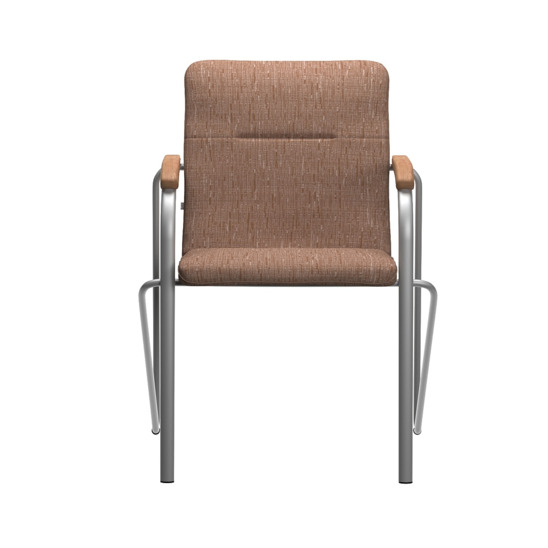 Samba chair, brown matting, frame color-silver - photo 3