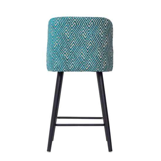 Mint semi-amber chair, chenille blue, beech legs - photo 4