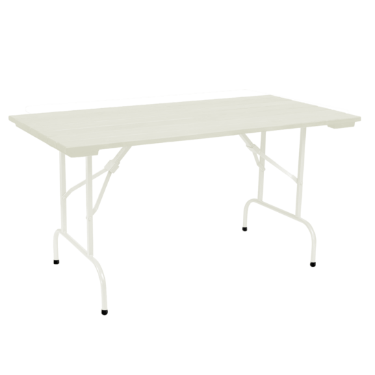 Leader 1 table, 1500*800 outdoor made of slats, white - photo 1