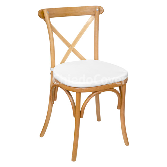 Crossback chair with white cushion - photo 1