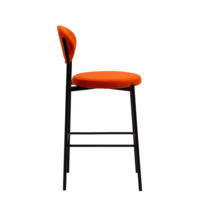 Product photo Hawaii bar stool, velour Velutto 27, legs metal black moire from the ChiedoCover company.