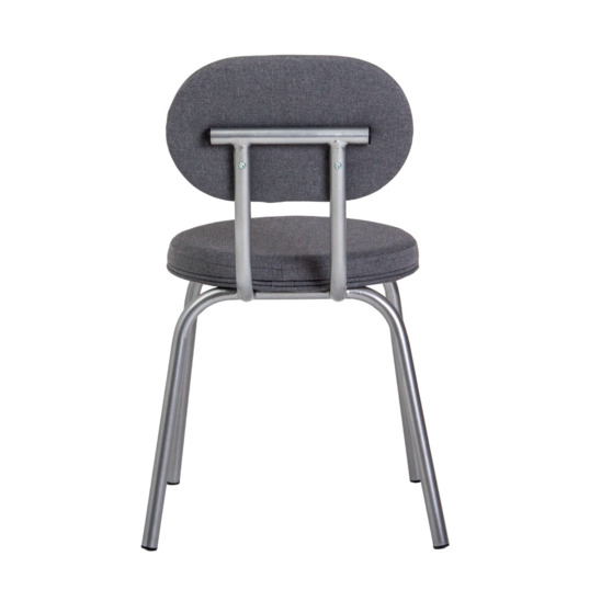 Toys chair, Espo 83 matting, metal frame, silver - photo 4