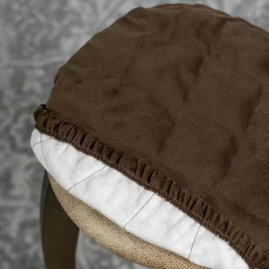 The stool cover is sealed, dark brown - photo 4