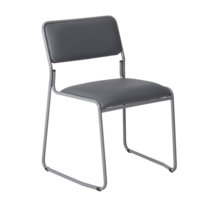 Product photo Chair Heir, leather.deputy. Light grey, metal frame from the manufacturer ChiedoCover, product picture, real product photo