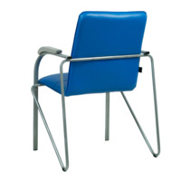 Product photo Samba chair, blue, silver frame from the ChiedoCover company.