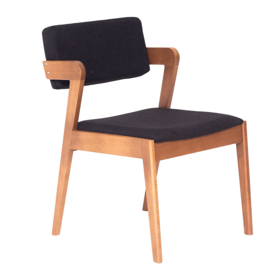 Ostin half-seat, black matting, beech legs - photo 1