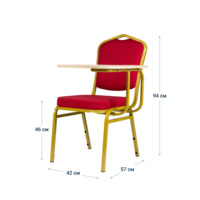 Product photo Hit 20mm Chair with Music Stand - gold, chenille red from the ChiedoCover company.