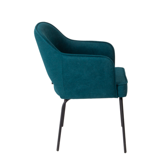 Rose chair, velour Omega 61, spider legs RAL 9005 - photo 3