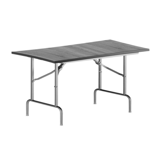 Table Leader 1, 1200x800, silver, ash, PVC edge - photo 1