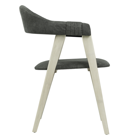 Dolche half-seat, grey suede, Shanegreen grey, organic white - photo 2