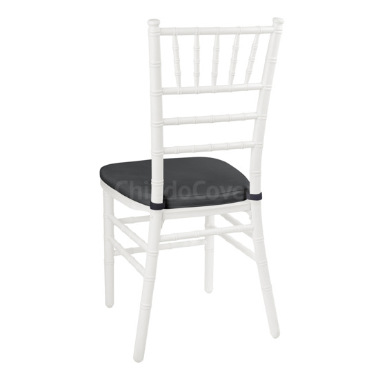 Chiavari chair cushion 01, 3 cm, black leatherette - photo 2