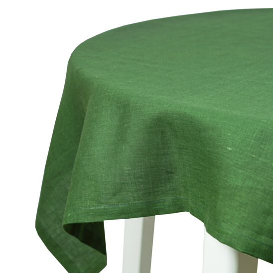 Linen tablecloth, forest green - photo 1