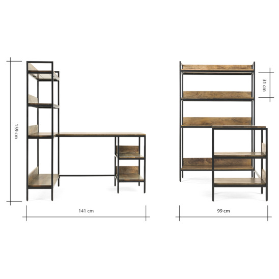 Lomond table, adjustable, with shelves - photo 3