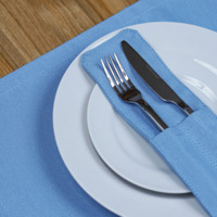 Product photo A set of placemats and couverts for 2 devices, blue from the ChiedoCover company.