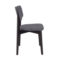 Product photo Topas chair, Milano57 Marengo matting, beech legs, black stain from the ChiedoCover company.