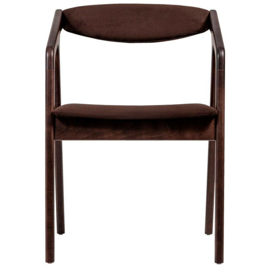 Wooden half-seat for Fendi house, brown velour - photo 3