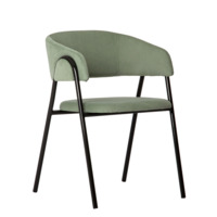 Product photo Gabbana chair, Newtone kiwi velour, metal frame from the manufacturer ChiedoCover, product picture, real product photo