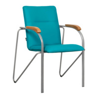 Product photo Samba chair, blue, silver frame from the manufacturer ChiedoCover, product picture, real product photo