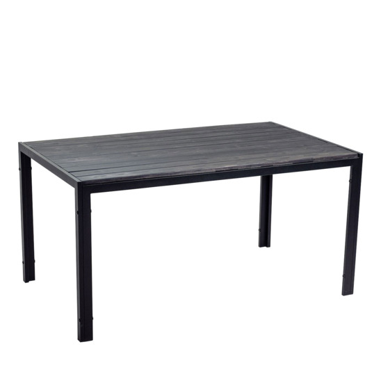 Collapsible Patio table, solid coniferous wood, black moire - photo 1