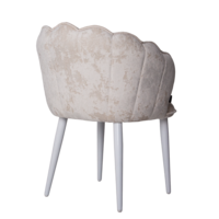 Product photo Tiffany chair, velour Monaco 01, metal legs RAL 9003 from the ChiedoCover company.