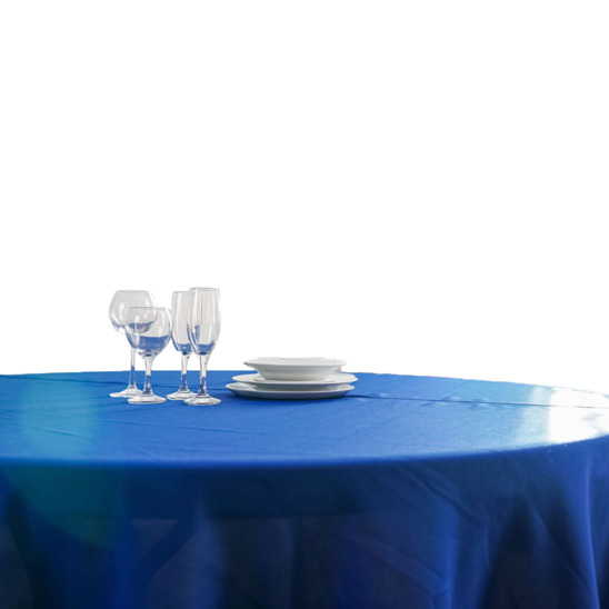 Gabardine tablecloth, round, blue - photo 3