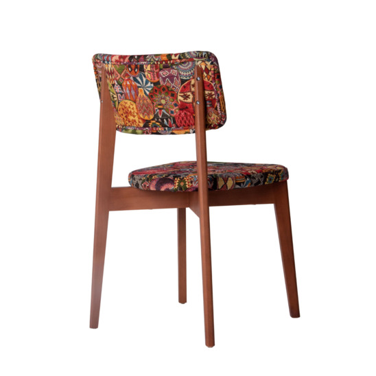 Topas chair, Mozambique tapestry, beech legs, light walnut stain - photo 3