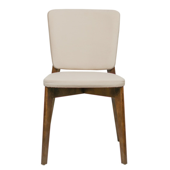 Safir chair, velour Velutto-04 light beige, antique walnut - photo 2