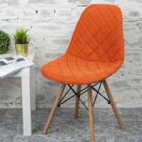 Product photo E06 chair cover for Eames, orange from the ChiedoCover company.