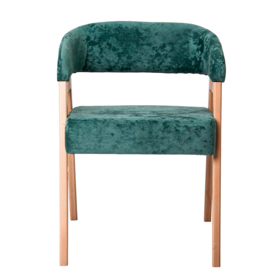 Ricco chair, velour Palermo mentol 09, beech legs - photo 5