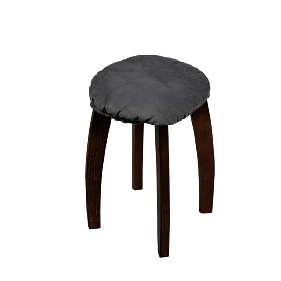 The stool cover is sealed, dark grey - photo 1