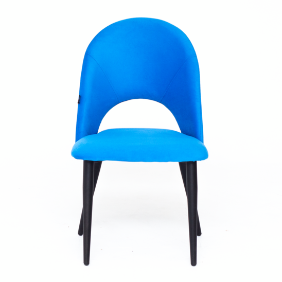 Ignis chair, blue velour, metal legs - photo 2