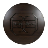 Product photo Table Leader 3, d1800, wenge, black from the ChiedoCover company.