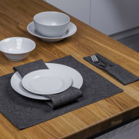 Product photo Set of grey couvert+napkin from the manufacturer ChiedoCover, product picture, real product photo