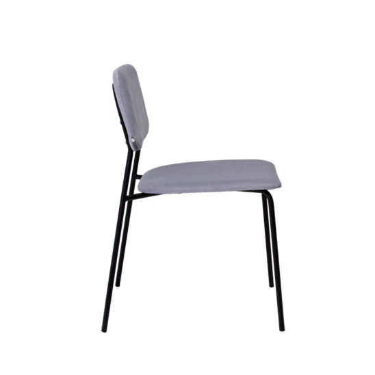 Kvik chair, velour Velutto 49 grey, metal legs - photo 2