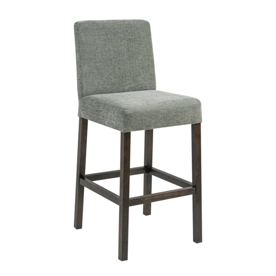 Bar stool 01, chenille RAIN water green, stain wenge - photo 1