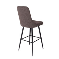 Product photo Kongsberg bar stool 750, Matting Nola 006, legs metal RAL 9005 from the ChiedoCover company.
