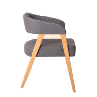 Product photo Ricco chair, Solta Ground matting, lacquered beech legs from the ChiedoCover company.