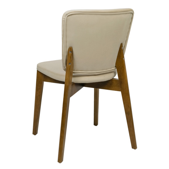 Safir chair, velour Velutto-04 light beige, light walnut - photo 6