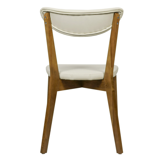 Ruby chair, Luxa cream eco-leather (light beige), light walnut - photo 5