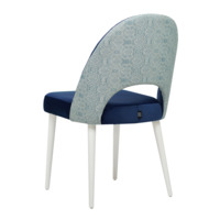 Product photo Malin chair, blue, blue tapestry, white legs from the ChiedoCover company.